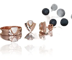 Diamond Sky Jewelry Auksiniai auskarai su deimantais „Melisandra III“