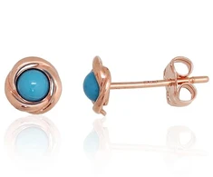 Diamond Sky Jewelry Auksiniai auskarai-vinukai su turkiu „Turkio Šnabždesys“