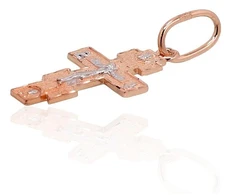 Diamond Sky Jewelry Auksinis kryželis „Išgelbėk ir Apsaugok VI“