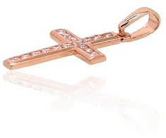 Diamond Sky Jewelry Auksinis kryželis su cirkoniais „Klasika Gold XVIII“