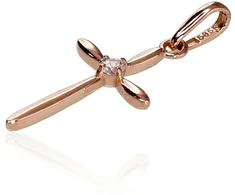 Diamond Sky Jewelry Auksinis kryželis su cirkoniais „Klasika XXV“