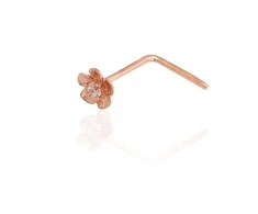 Diamond Sky Jewelry Auksinis nosies auskaras su cirkoniais „Auksinė Gėlė VI“