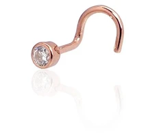 Diamond Sky Jewelry Auksinis nosies auskaras su cirkoniais „Junona II“