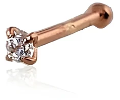 Diamond Sky Jewelry Auksinis nosies auskaras su cirkoniais „Junona III“