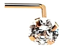 Diamond Sky Jewelry Auksinis nosies auskaras su cirkoniais „Juno Mini XIV“