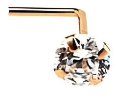 Diamond Sky Jewelry Auksinis nosies auskaras su cirkoniais „Juno Mini XIV“