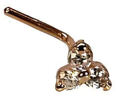 Diamond Sky Jewelry Auksinis nosies auskaras su cirkoniais „Scarlet Flower“