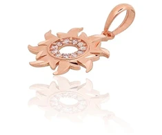 Diamond Sky Jewelry Auksinis pakabukas su cirkoniais „Auksinė Saulė XXIII“