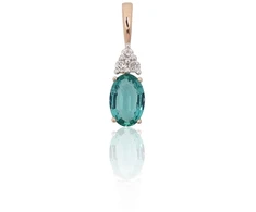Diamond Sky Jewelry Auksinis pakabukas su deimantais ir smaragdais „Notika X“