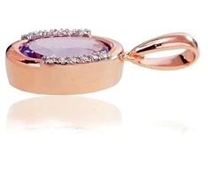 Diamond Sky Jewelry Auksinis pakabukas su deimantais ir ametistais „Femme Fatale II“