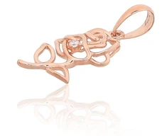 Diamond Sky Jewelry Auksinis pakabukas su cirkoniais „Golden Rose“