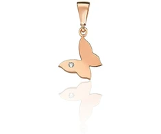 Diamond Sky Jewelry Auksinis pakabukas su cirkoniais „Auksinis Drugelis“