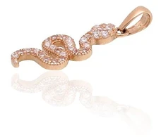 Diamond Sky Jewelry Auksinis pakabukas su cirkoniais „Gyvatė III“