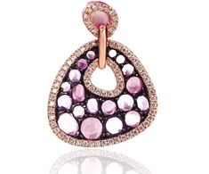 Diamond Sky Jewelry Auksinis pakabukas su deimantais ir ametistais „Saulėta Simfonija III“