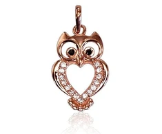 Diamond Sky Jewelry Auksinis pakabukas su cirkoniais „Owl VIII“