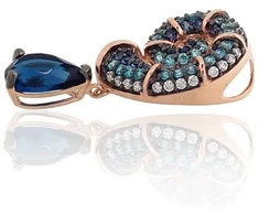 Diamond Sky Jewelry Auksinis pakabukas su cirkoniais „Ocean Spiral“