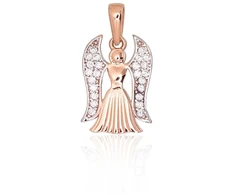 Diamond Sky Jewelry Auksinis pakabukas su cirkoniais „Angel XIV“