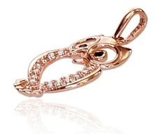 Diamond Sky Jewelry Auksinis pakabukas su cirkoniais „Owl VIII“