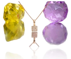 Diamond Sky Jewelry Auksinis pakabukas su deimantais „Solitaras“