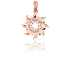 Diamond Sky Jewelry Auksinis pakabukas su cirkoniais „Auksinė Saulė XXIII“