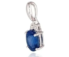 Diamond Sky Jewelry Auksinis pakabukas su deimantais ir safyrais „Notika“