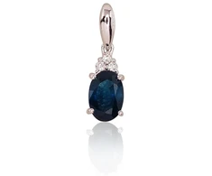 Diamond Sky Jewelry Auksinis pakabukas su deimantais ir safyrais „Notika“