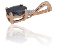 Diamond Sky Jewelry Auksinis pakabukas su deimantais ir safyrais „Constance II“