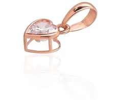 Diamond Sky Jewelry Auksinis pakabukas su cirkoniais „Amor XIV“