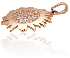 Diamond Sky Jewelry Auksinis pakabukas su cirkoniais „Auksinė Saulė XI“