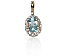 Diamond Sky Jewelry Auksinis pakabukas su deimantais ir topazais „Saulutė IV“