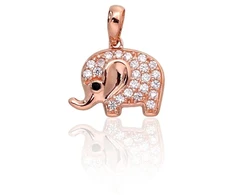 Diamond Sky Jewelry Auksinis pakabukas su cirkoniais „Drambliukas III“