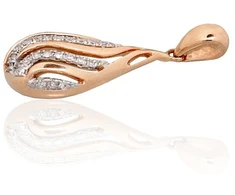 Diamond Sky Jewelry Auksinis pakabukas su deimantais „Golden Drop“