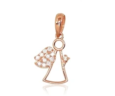 Diamond Sky Jewelry Auksinis pakabukas su cirkoniais „Angel VI“