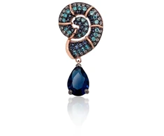 Diamond Sky Jewelry Auksinis pakabukas su cirkoniais „Ocean Spiral“