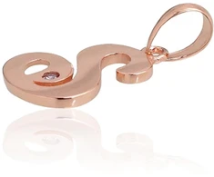 Diamond Sky Jewelry Auksinis raidės pakabukas su cirkoniais „S IV“