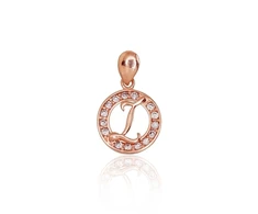 Diamond Sky Jewelry Auksinis raidės pakabukas su cirkoniais „I“