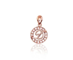 Diamond Sky Jewelry Auksinis raidės pakabukas su cirkoniais „D“