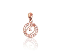 Diamond Sky Jewelry Auksinis raidės pakabukas su cirkoniais „O“