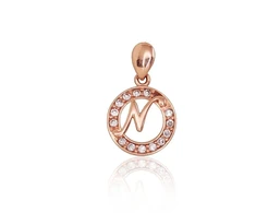 Diamond Sky Jewelry Auksinis raidės pakabukas su cirkoniais „N“