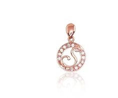 Diamond Sky Jewelry Auksinis raidės pakabukas su cirkoniais „S“
