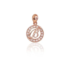 Diamond Sky Jewelry Auksinis raidės pakabukas su cirkoniais „B“