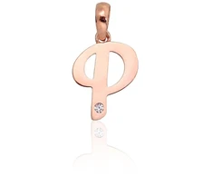 Diamond Sky Jewelry Auksinis raidės pakabukas su cirkoniais „P IV“