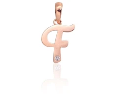 Diamond Sky Jewelry Auksinis raidės pakabukas su cirkoniais „F IV“