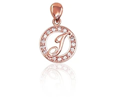 Diamond Sky Jewelry Auksinis raidės pakabukas su cirkoniais „J“