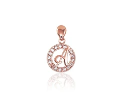 Diamond Sky Jewelry Auksinis raidės pakabukas su cirkoniais „A“