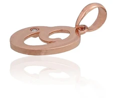 Diamond Sky Jewelry Auksinis raidės pakabukas su cirkoniais „O IV“