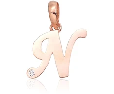 Diamond Sky Jewelry Auksinis raidės pakabukas su cirkoniais „N IV“