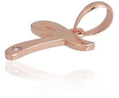 Diamond Sky Jewelry Auksinis raidės pakabukas su cirkoniais „T IV“