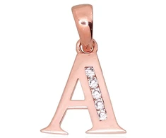 Diamond Sky Jewelry Auksinis raidės pakabukas su cirkoniais „A III“