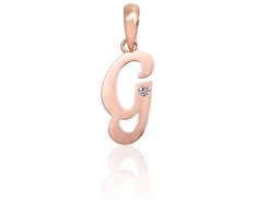 Diamond Sky Jewelry Auksinis raidės pakabukas su cirkoniais „G IV“
